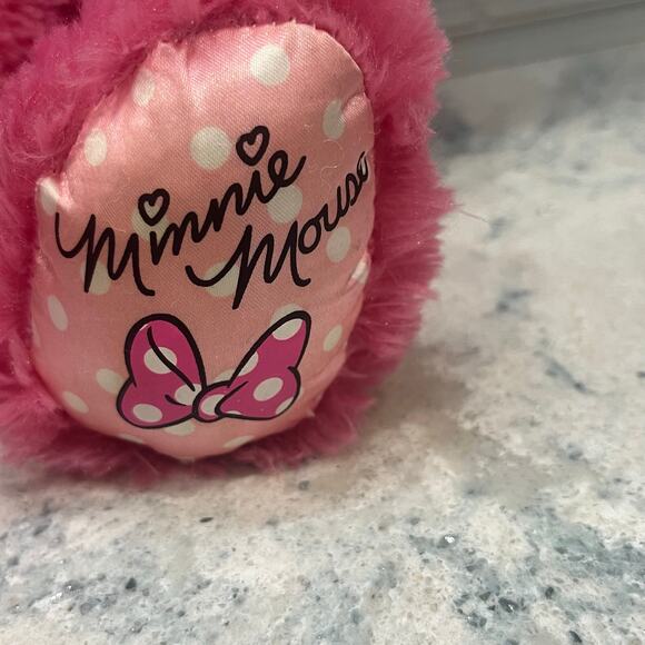 Disney Build A Bear BAB Minnie Mouse Pink Polka Dot Paw Patch Plush - Picture 4 of 6